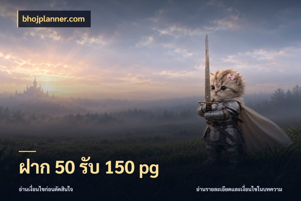ฝาก 50 รับ 150 pg bhojplanner.com เครดิตกับรูปแบบโปรที่ตรงใจ