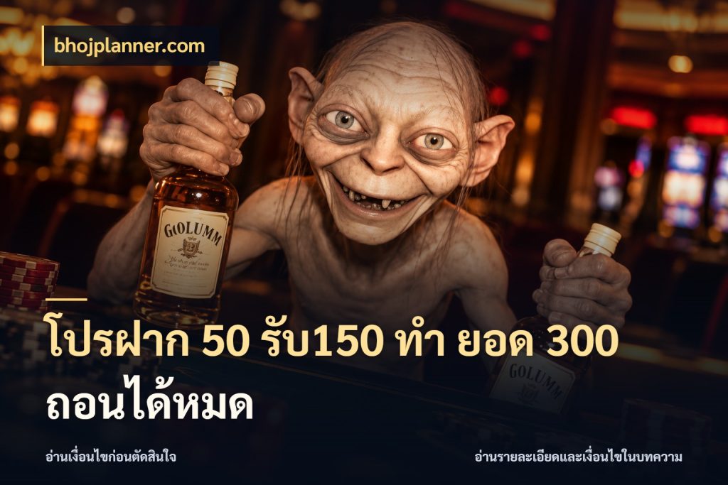 โปรฝาก 50 รับ150 ทํา ยอด 300 ถอนได้หมด ยอดฝากและยอดรับในมุมของคนชอบลุ้น กับ bhojplanner.com