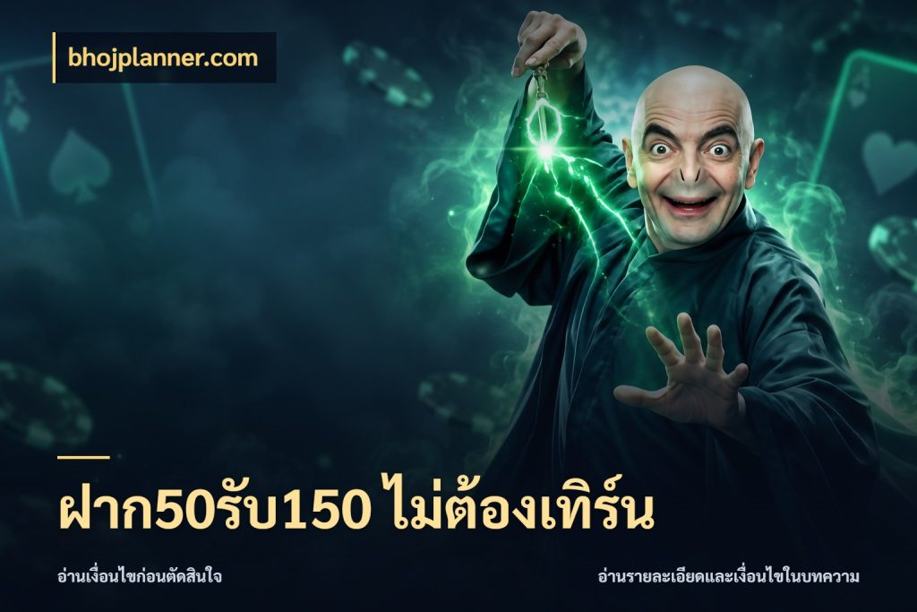 ฝาก50รับ150 ไม่ต้องเทิร์น สีสันของโปรฝากและยอดรับ สไตล์ bhojplanner.com