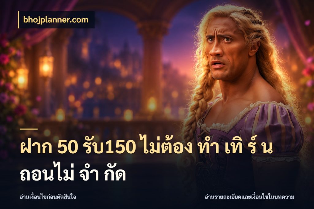ฝาก 50 รับ150 ไม่ต้อง ทํา เทิ ร์ น ถอนไม่ จํา กัด สนุกกับตัวเลือกโปรในสไตล์ของคุณ ในมุม bhojplanner.com