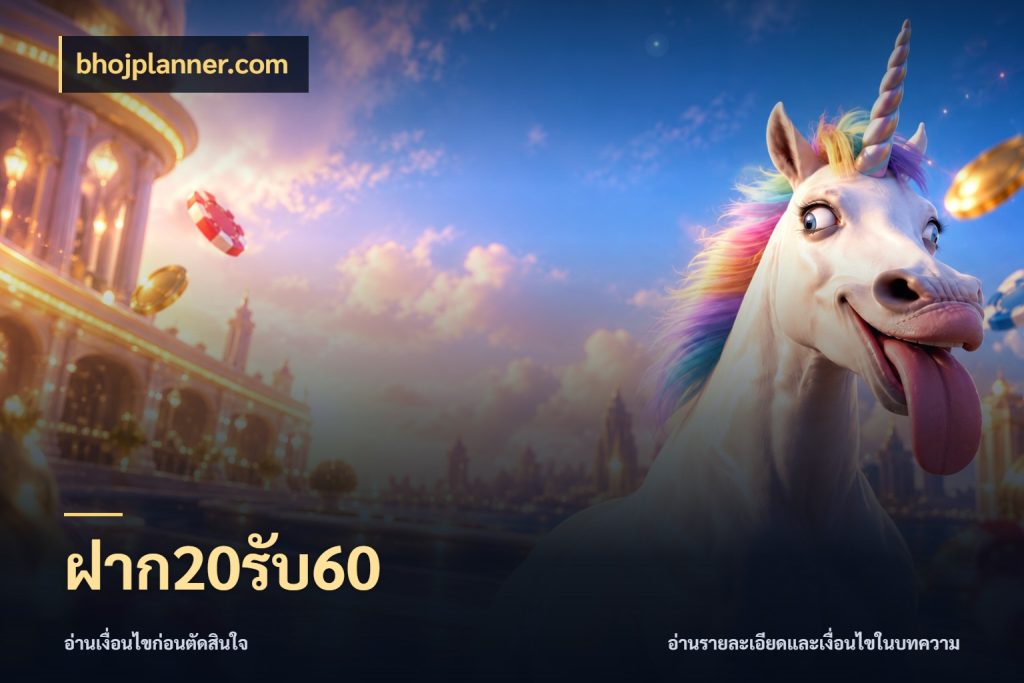 ฝาก20รับ60 จับประเด็นยอดรับก่อนเลือกความสนุก ในมุม bhojplanner.com