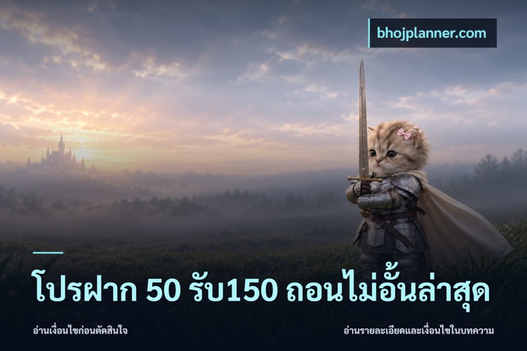 โปรฝาก 50 รับ150 ถอนไม่อั้นล่าสุด