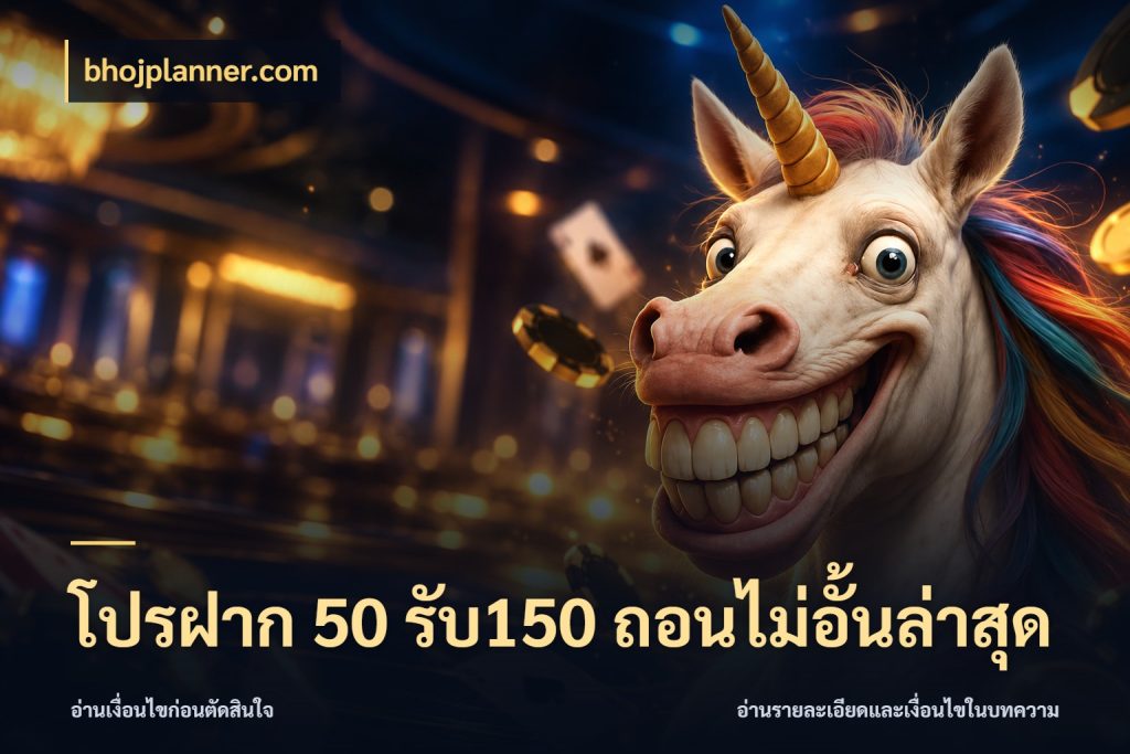 โปรฝาก 50 รับ150 ถอนไม่อั้นล่าสุด สีสันของโปรฝากและยอดรับ ในมุม bhojplanner.com