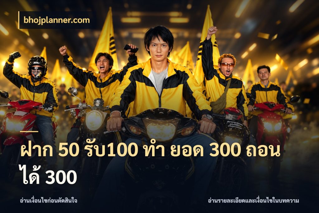 ฝาก 50 รับ100 ทํา ยอด 300 ถอนได้ 300 สนุกกับตัวเลือกโปรในสไตล์ของคุณ กับ bhojplanner.com