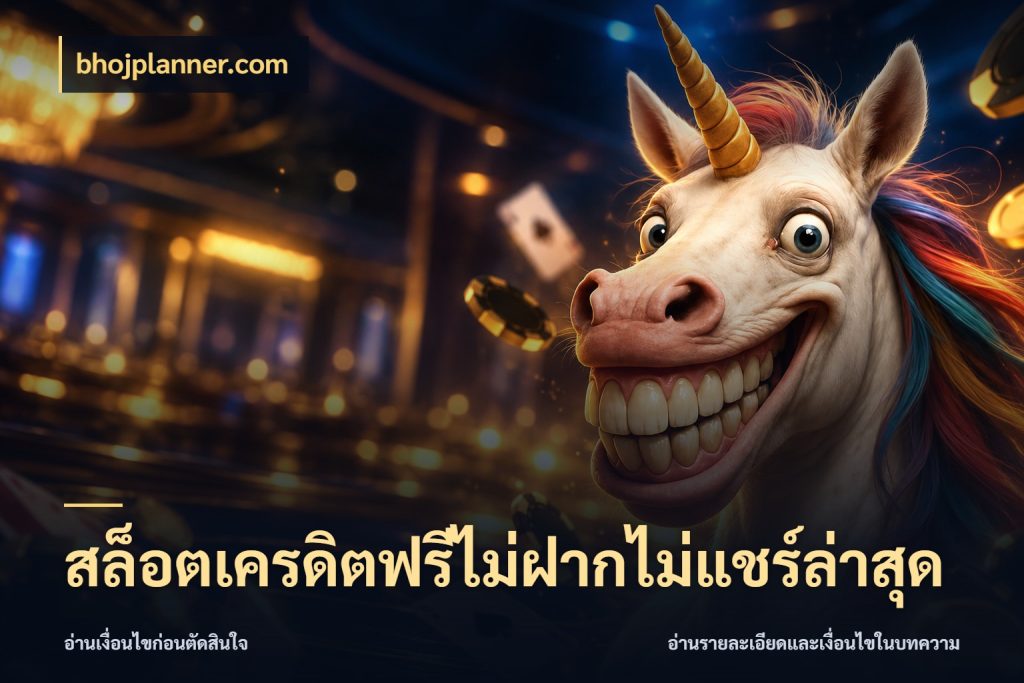 สล็อตเครดิตฟรีไม่ฝากไม่แชร์ล่าสุด รู้จักยอดและขอบเขตของเครดิตฟรี กับ bhojplanner.com