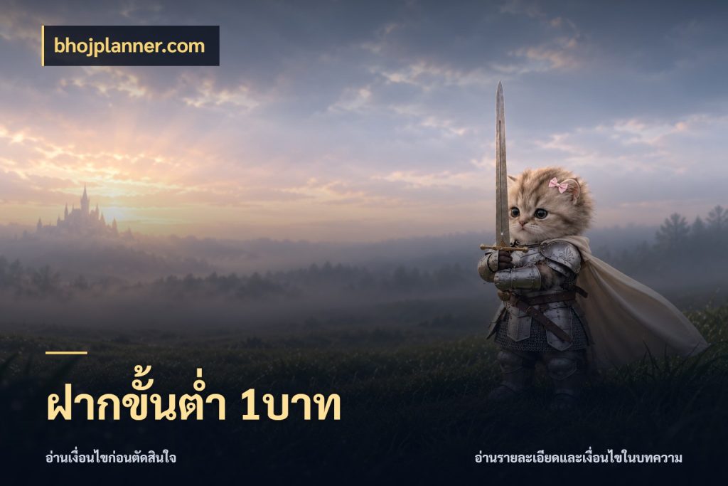 ฝากขั้นต่ำ 1บาท ทุนเบาก็มีสีสันในจังหวะของคุณ ในมุม bhojplanner.com